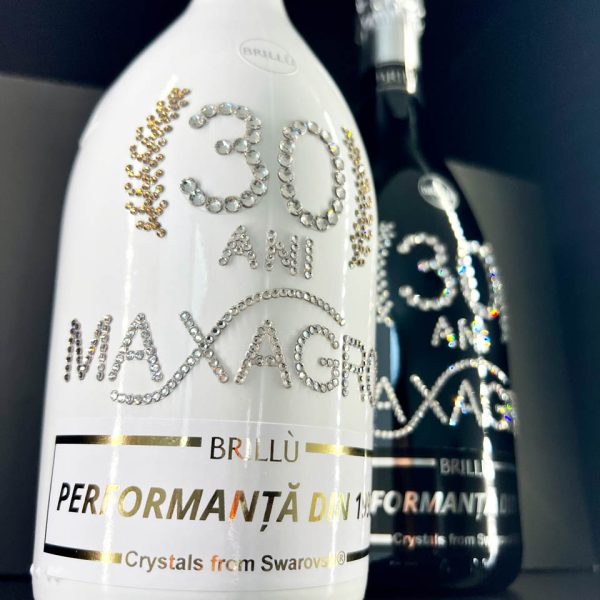 cadou aniversare business Maxagro personalizat cu cristale